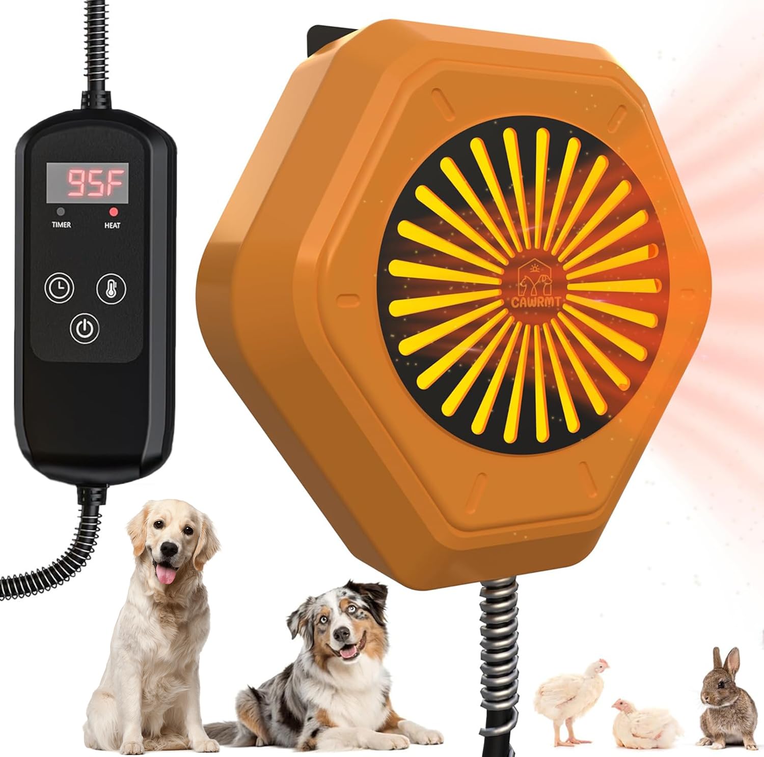 Engtesy 800W Dog House Heater exterior view highlights durable outdoor warmth for pets.