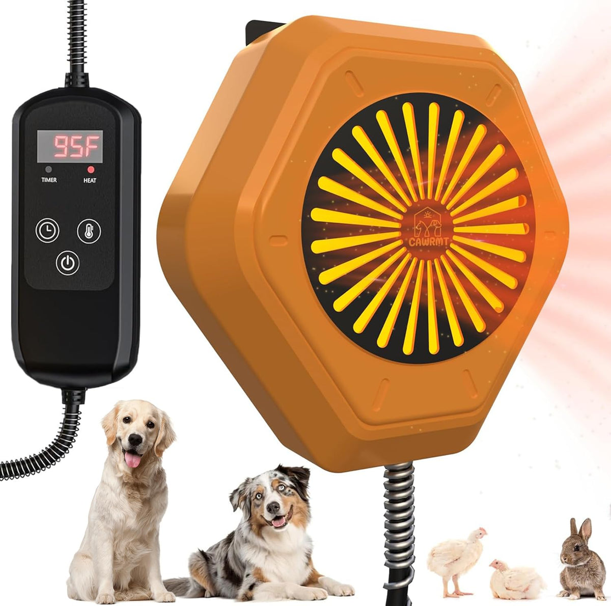 Engtesy 800W Dog House Heater exterior view highlights durable outdoor warmth for pets.