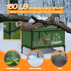 Engtesy Elevated-base design keeps paws dry and off cold ground.