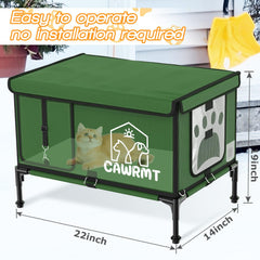 Engtesy outdoor cat house heating pad provides steady warmth for chilly evenings