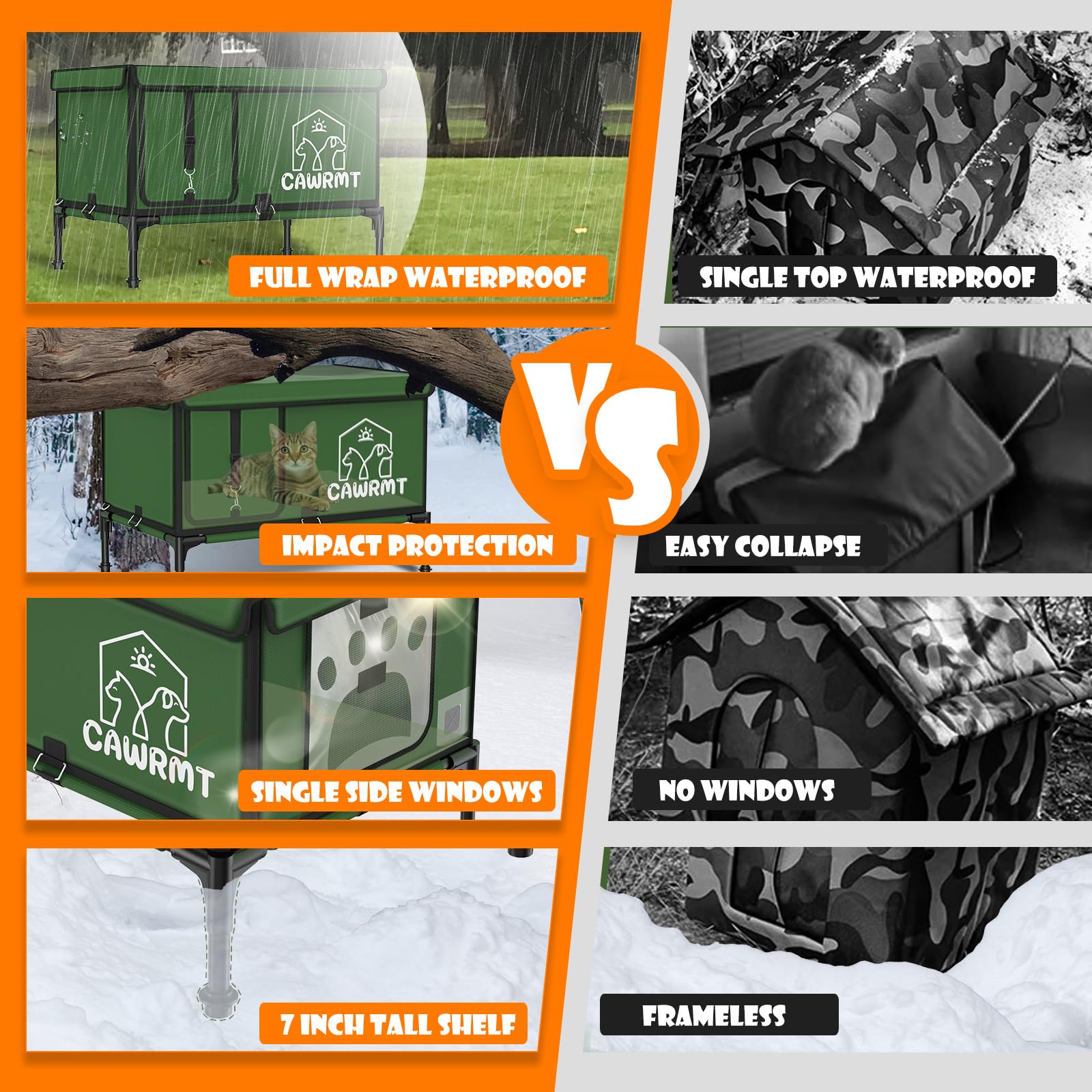 Engtesy outdoor cat house insulation helps preserve warmth and reduce drafts