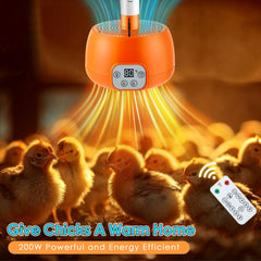 Enhon chicken coop heater digital display highlights precise temperature control for chicks.