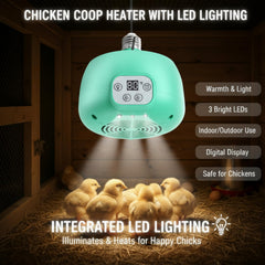 Enhon chicken coop heater removable filter simplifies cleaning and air quality