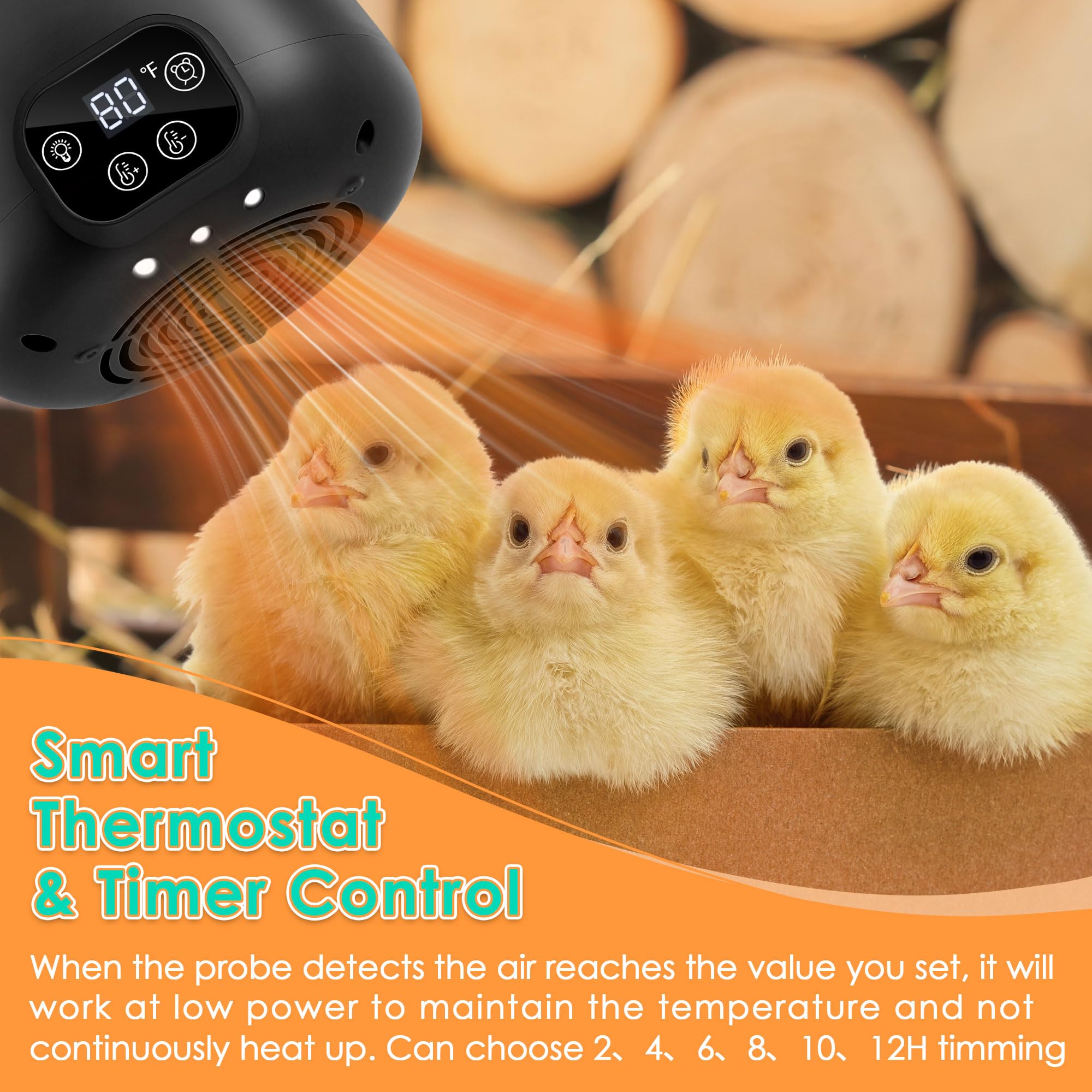 Enhon heater crafted with flame-retardant materials and overload protection for safety.