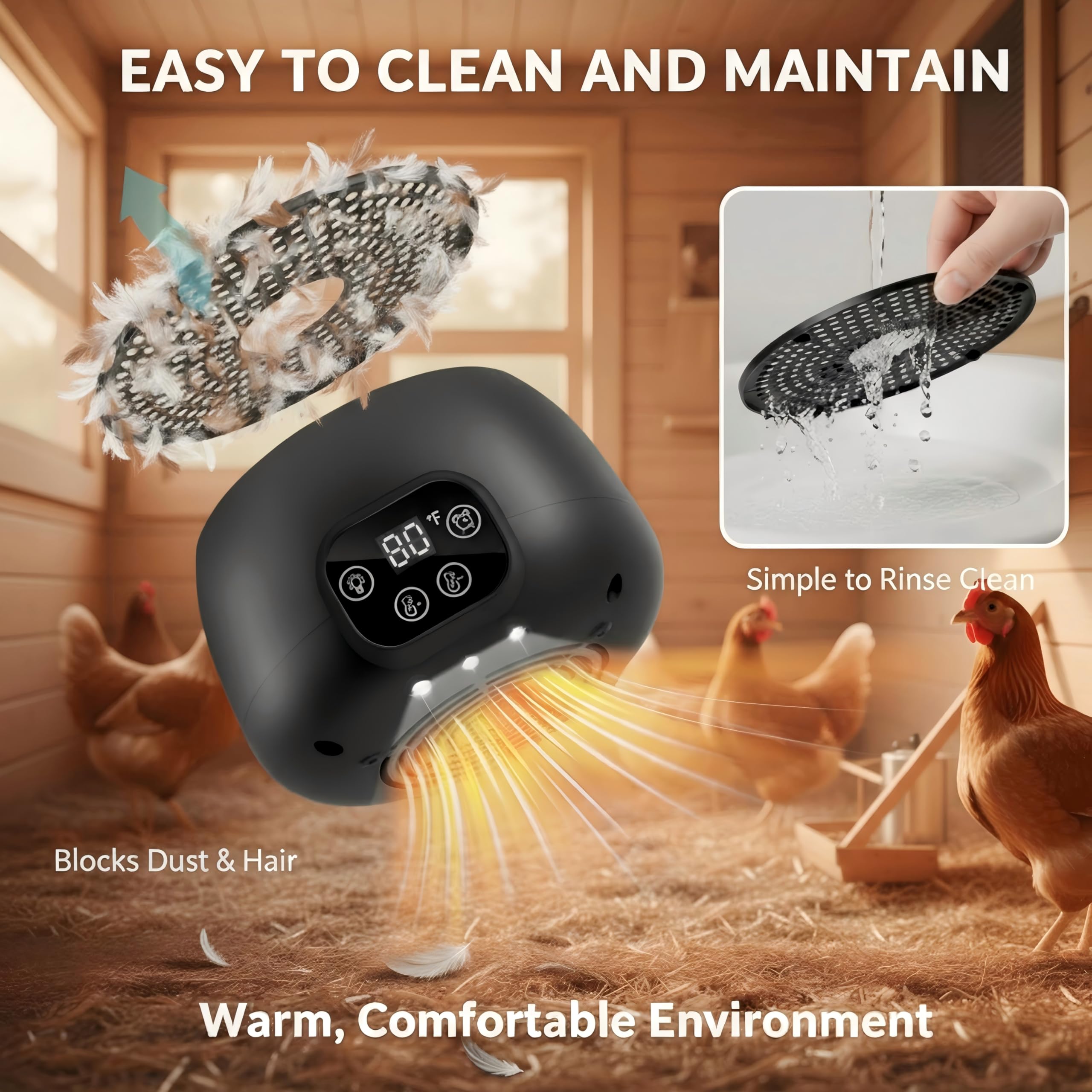 Enhon heater suitable for chickens, ducks, rabbits, and reptiles in one unit