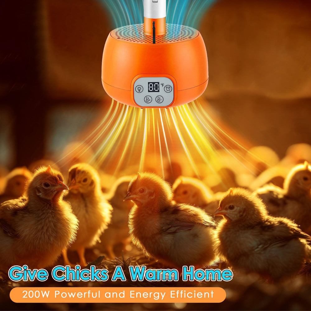 Enhon Chicken Coop Heater thermostat panel enables precise temperature management for chicks.
