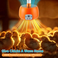 Enhon Chicken Coop Heater thermostat panel enables precise temperature management for chicks.