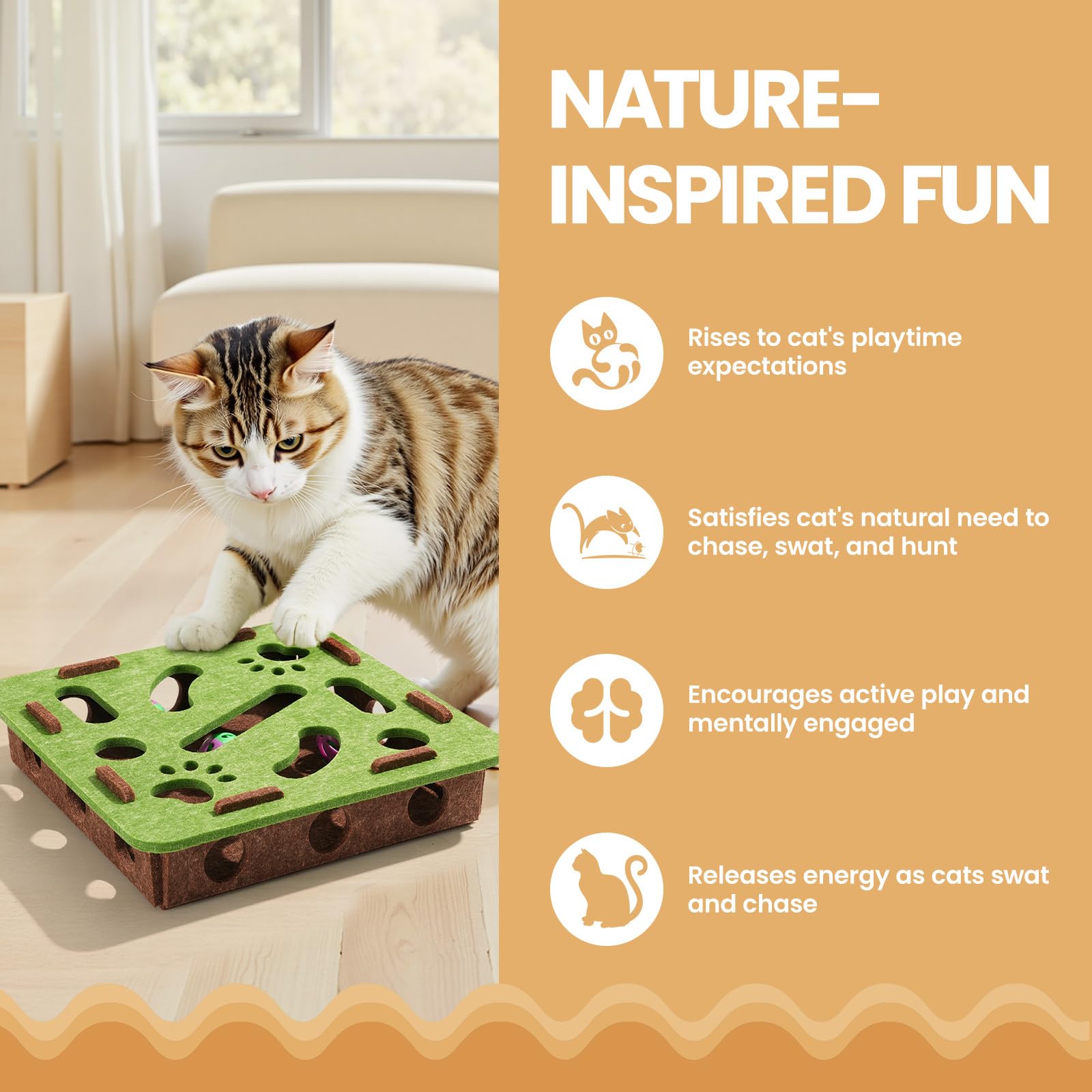 Enioem interactive toy compact size fits small spaces while encouraging active play