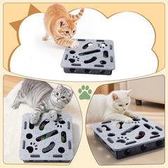 Enioem bell balls inside track engage play and stimulate hunting instincts in cats.