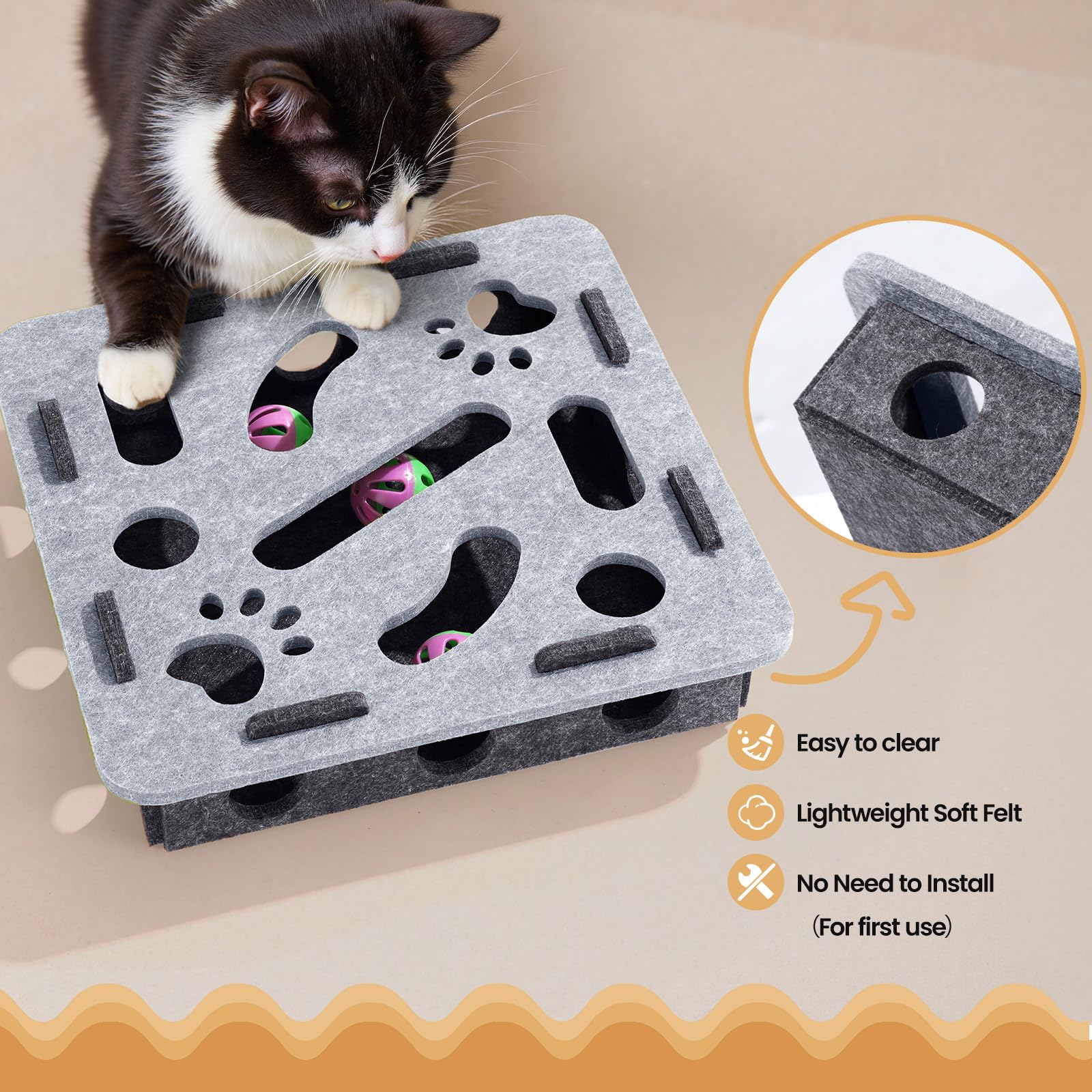 Enioem toy detaches for quick cleaning and easy storage after play sessions.
