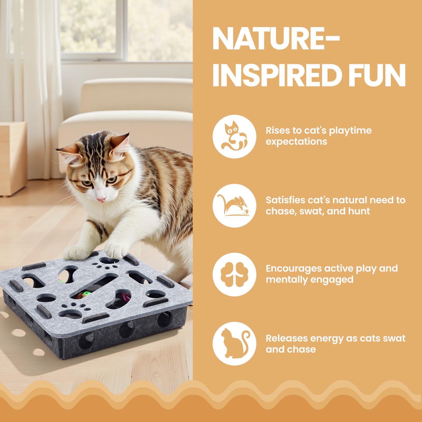 Enioem interactive feline fun in action, turning quiet afternoons into active, enrichment-filled play.