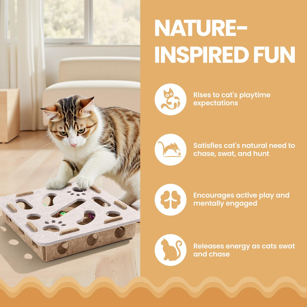 Enioem interactive cat toy puzzle box disassembly design offers easy cleaning and quick storage.