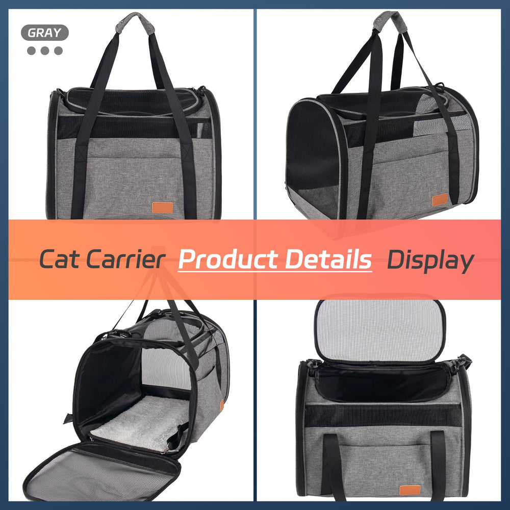 Eniosvar cushioned bottom and soft sides enhance pet comfort during travel