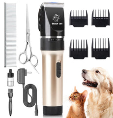 ENJOY PET dog clippers with 24-tooth blades for cooler, precise trimming.