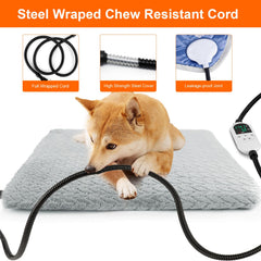 Enjoy Pet heating pad temperature display for precise warmth control.