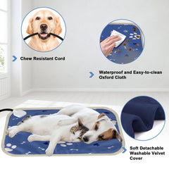 ENJOY PET Pet Heating Pad inner velvet cover provides soft, washable comfort.