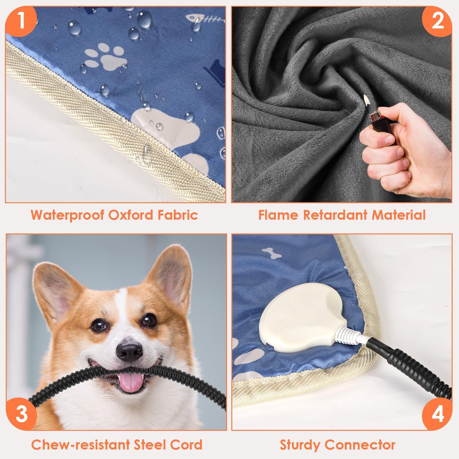 ENJOY PET waterproof surface keeps cleaning easy while pets settle in