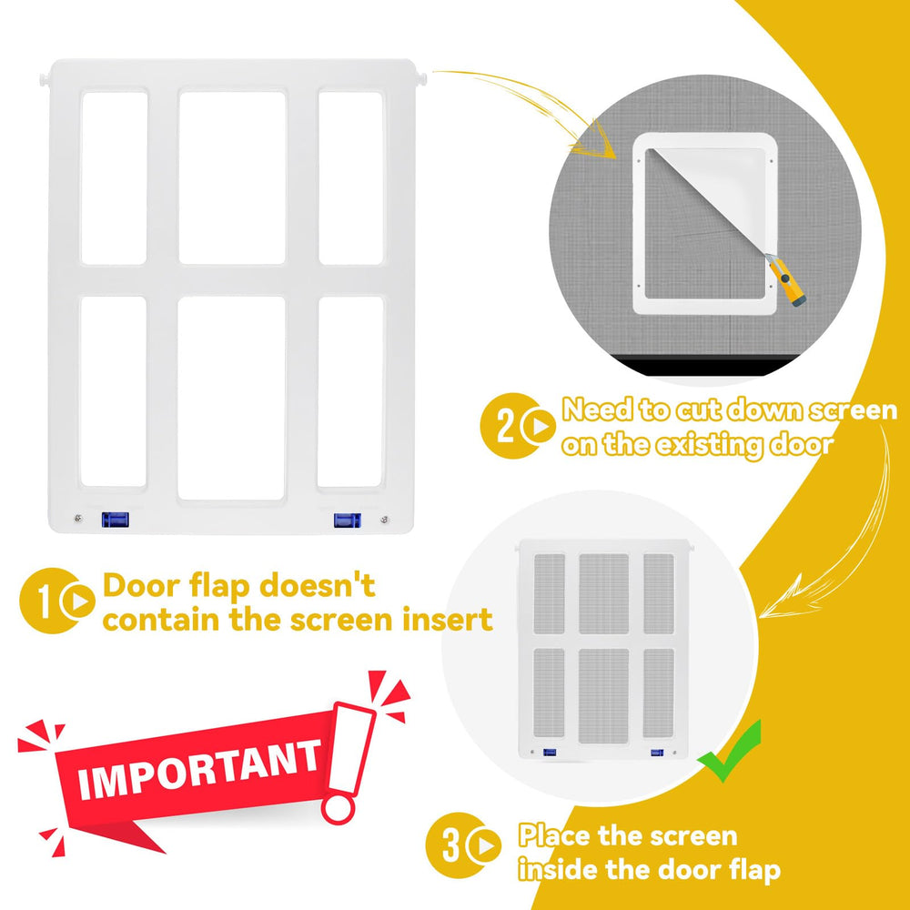 Enjoying dog door 11-2 x 14-4 opening measurement diagram.