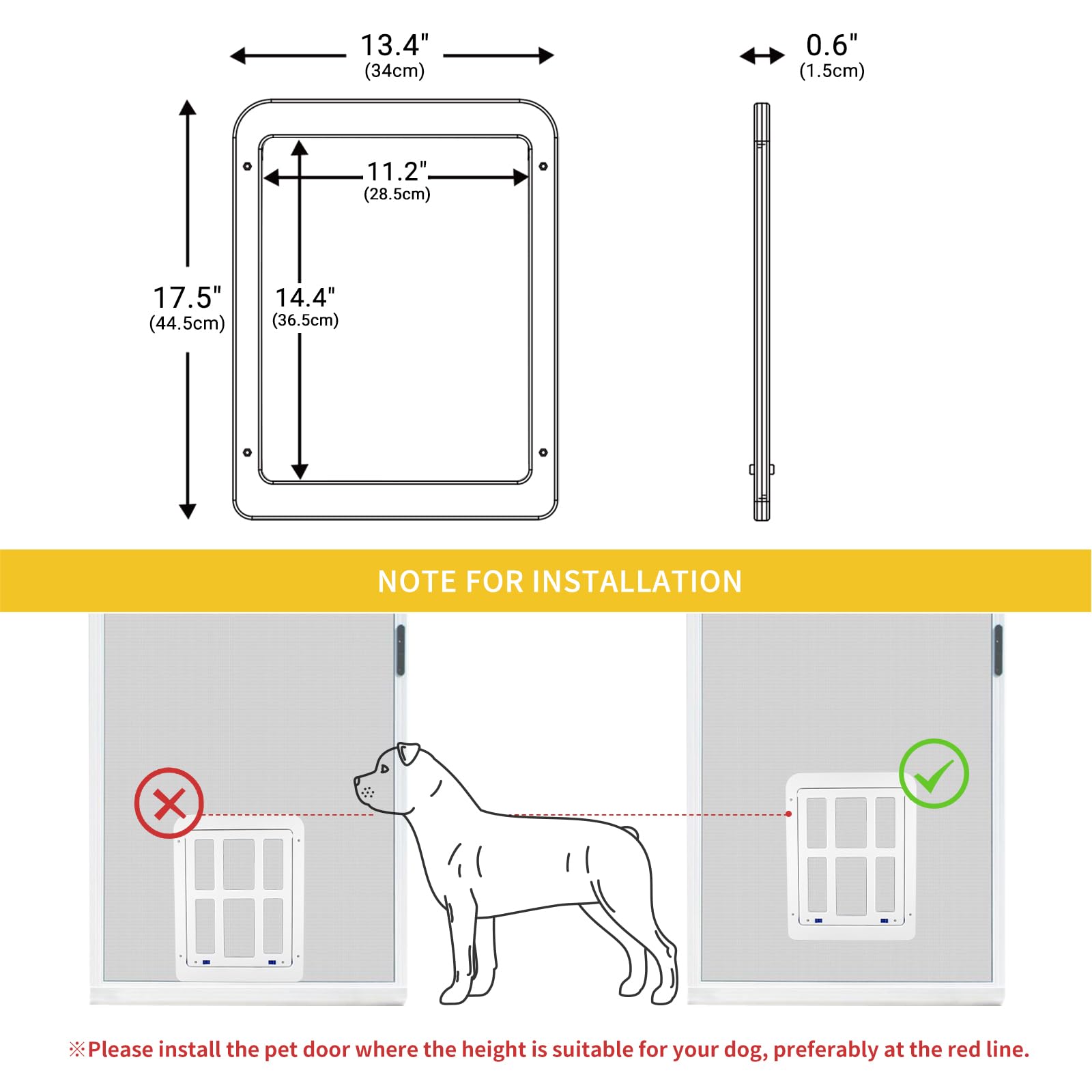 Enjoying dog door durable frame close-up emphasizing stability.