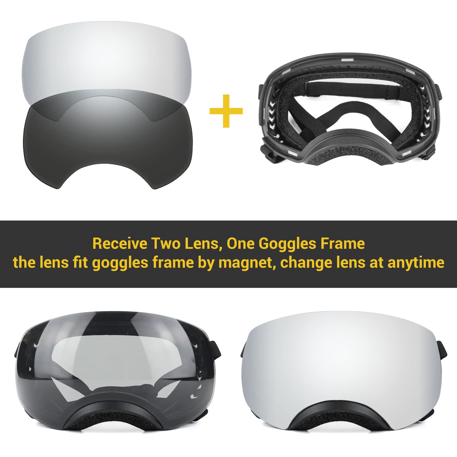 Enjoying dog goggles black lens for shade and glare reduction