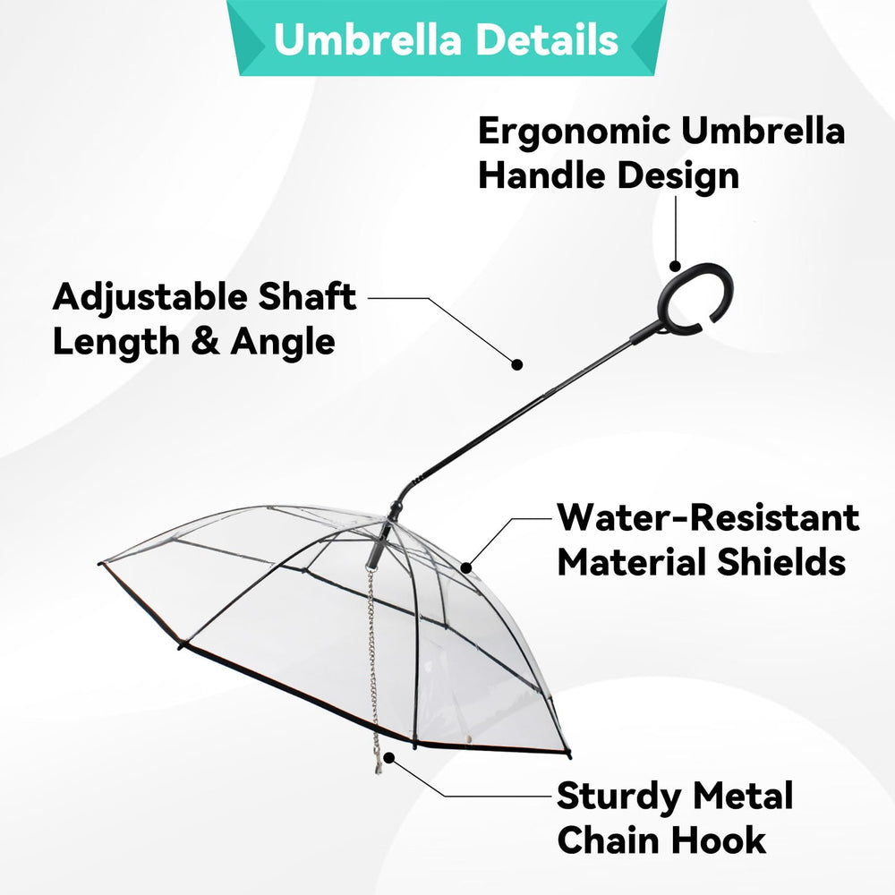 Enjoying-dog-umbrella-self-assembly-guide shows easy setup for quick rain-ready outings.