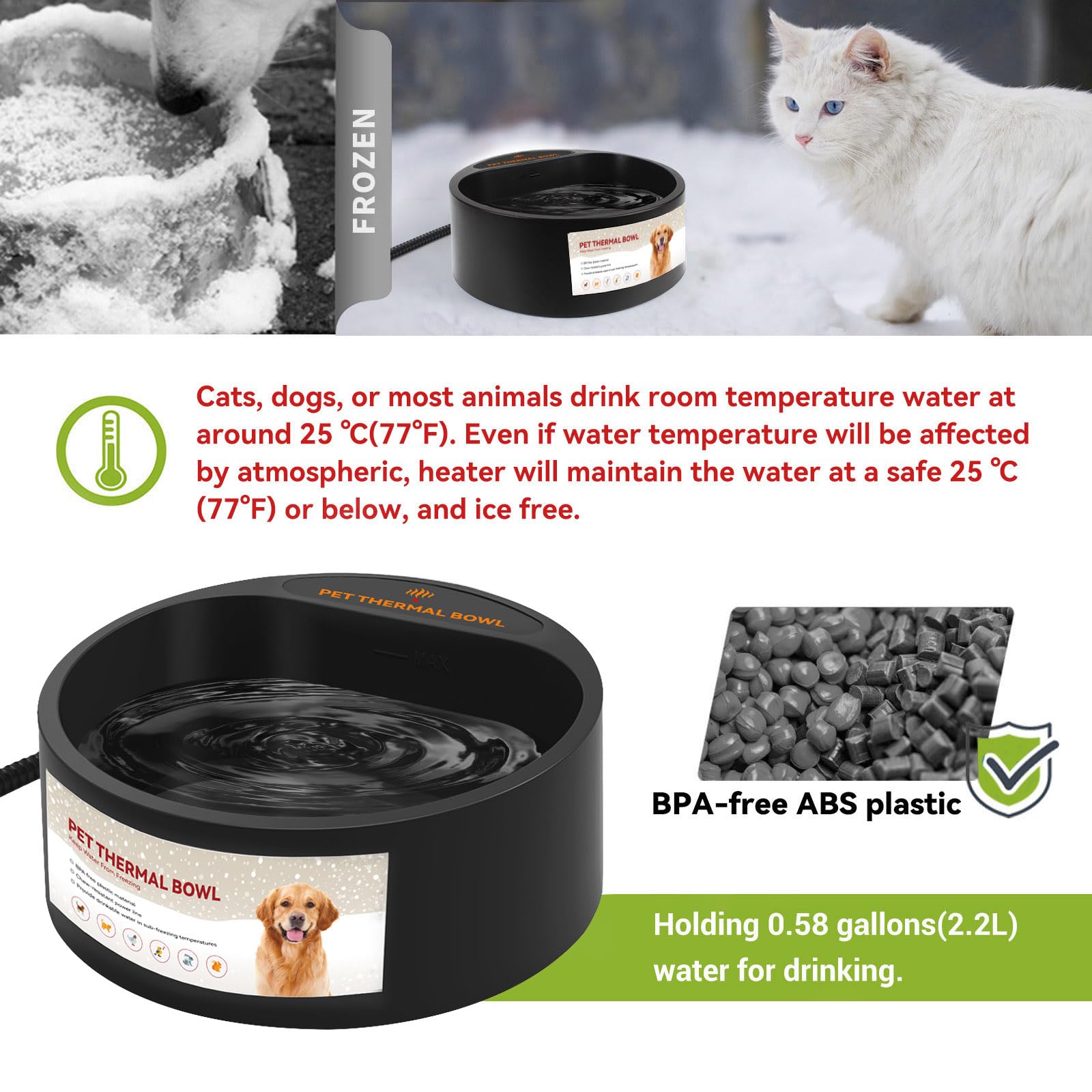 Enjoying bowl used outdoors and indoors for flexible hydration