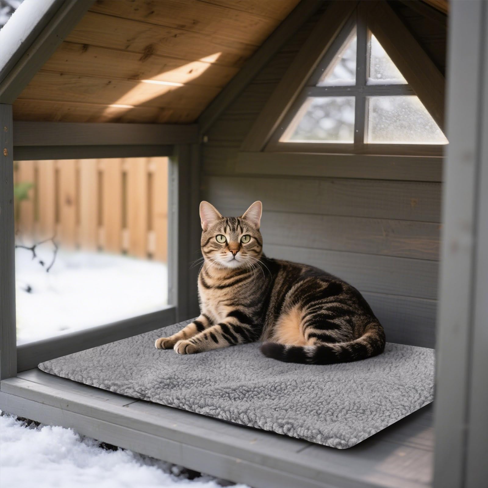Enjoying Self Warming Cat Mat Bed inner pad handwash detail for care.