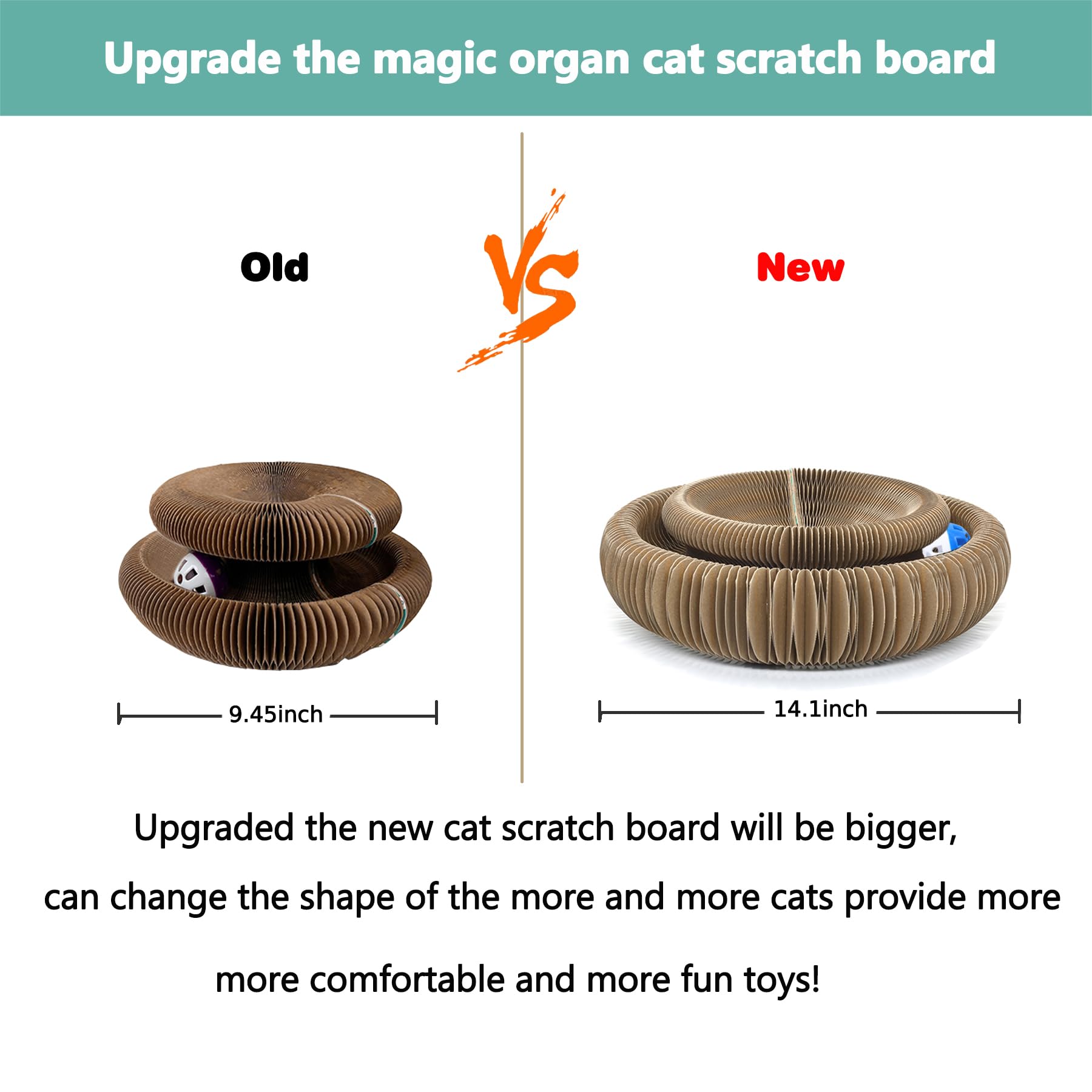 Enkman Kitty Curls corrugated cardboard structure provides durable, claw-friendly scratching.