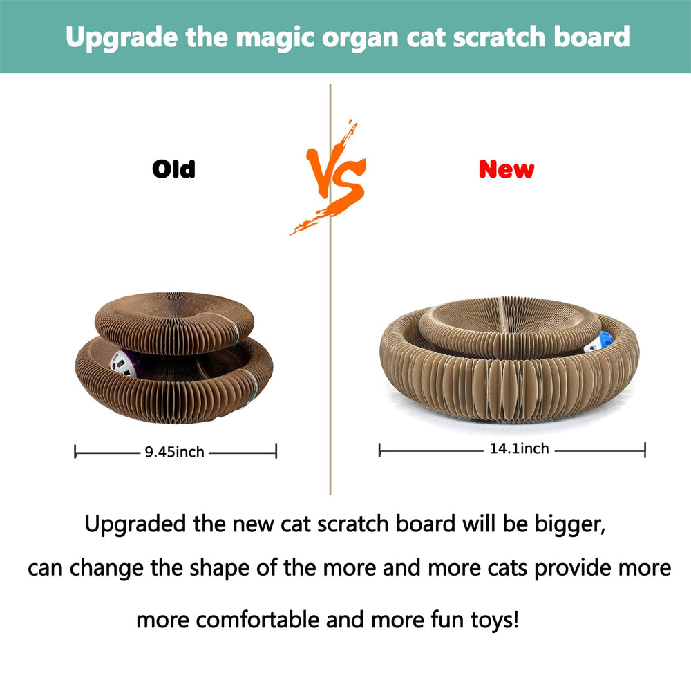 Enkman Kitty Curls corrugated cardboard structure provides durable, claw-friendly scratching.