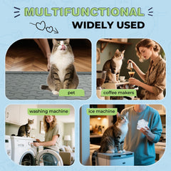 ENNHJD silicone cat litter mat liquid-trap view highlights leak-proof surface protecting floors.
