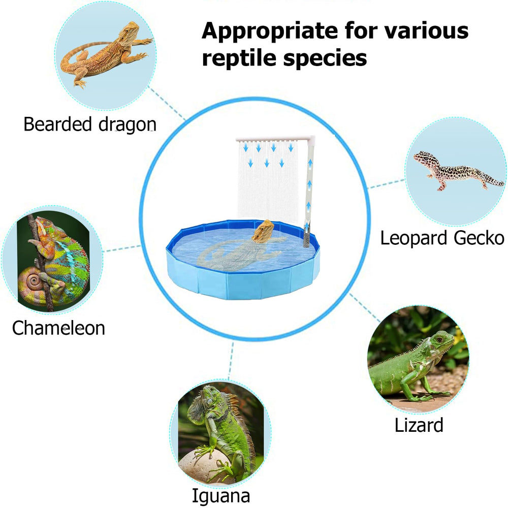 Enochainchin foldable reptile bath folds compactly for easy storage and transport