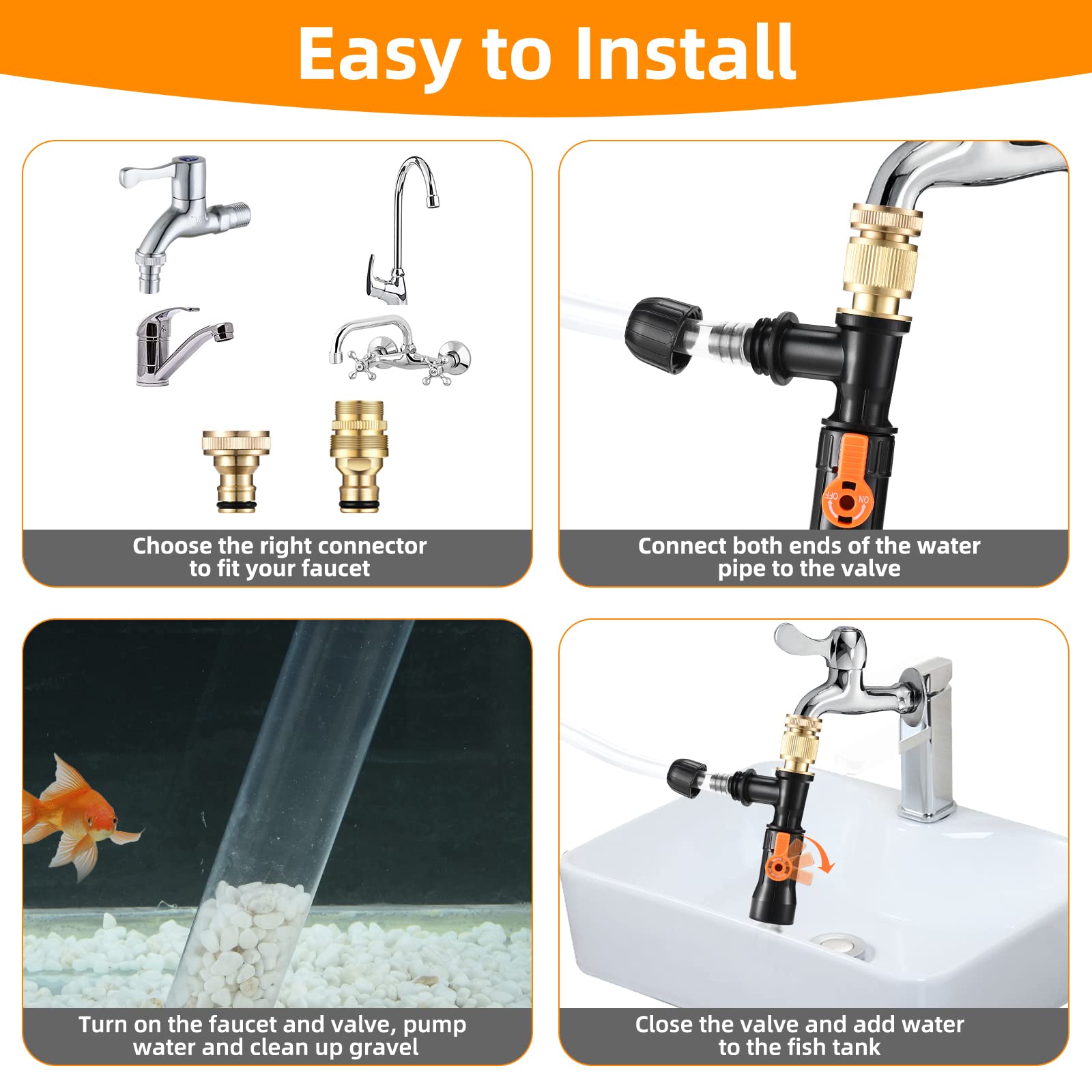 enomol aquarium water drain pipe setup for easy changes