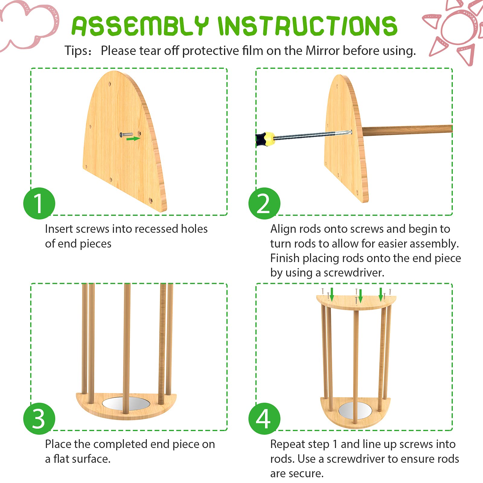 Ensayeer elegant bamboo finish - non-toxic, easy-to-clean design blends with coop decor.