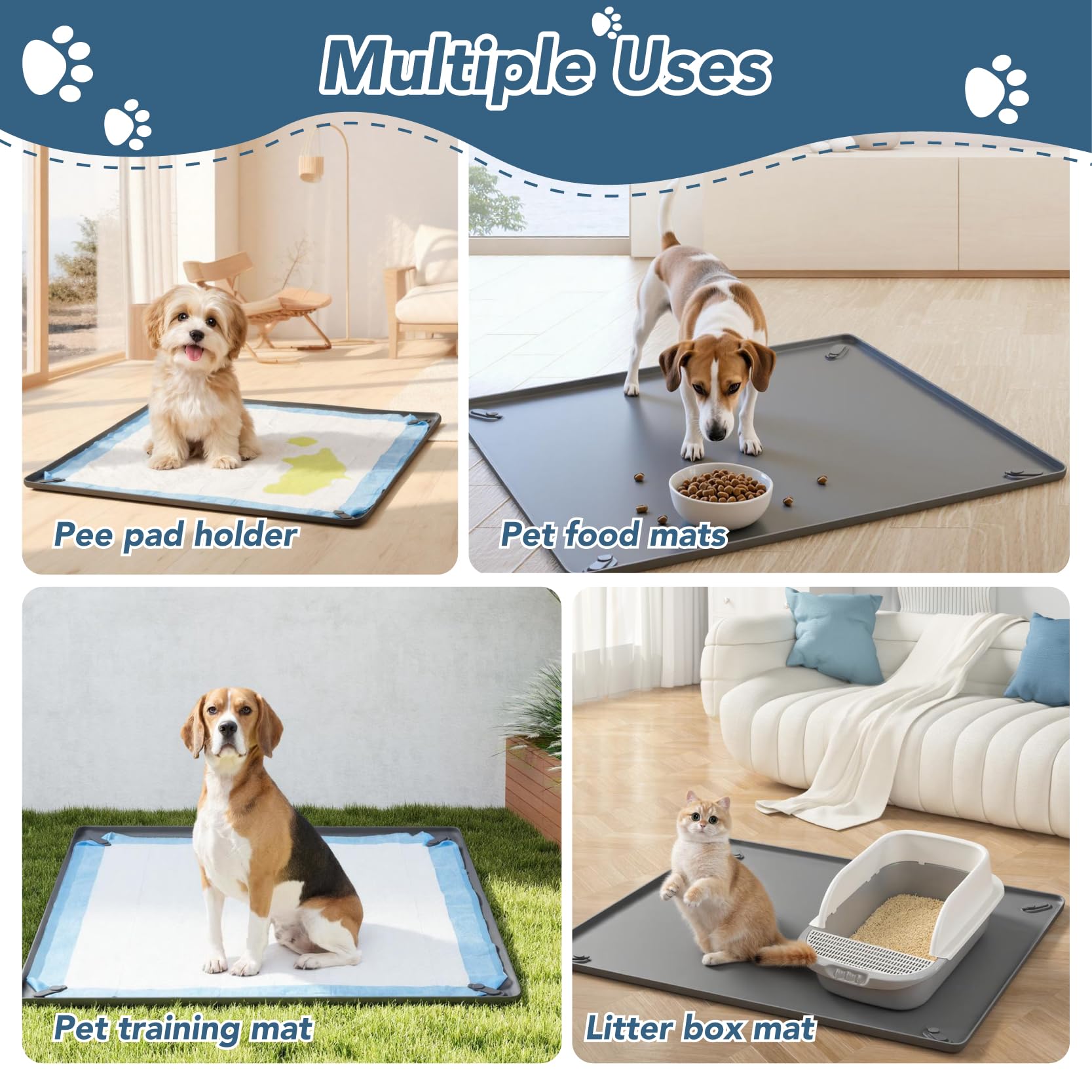 Enskatec Pee Pad Holder indoor-use versatility for pads and mats.