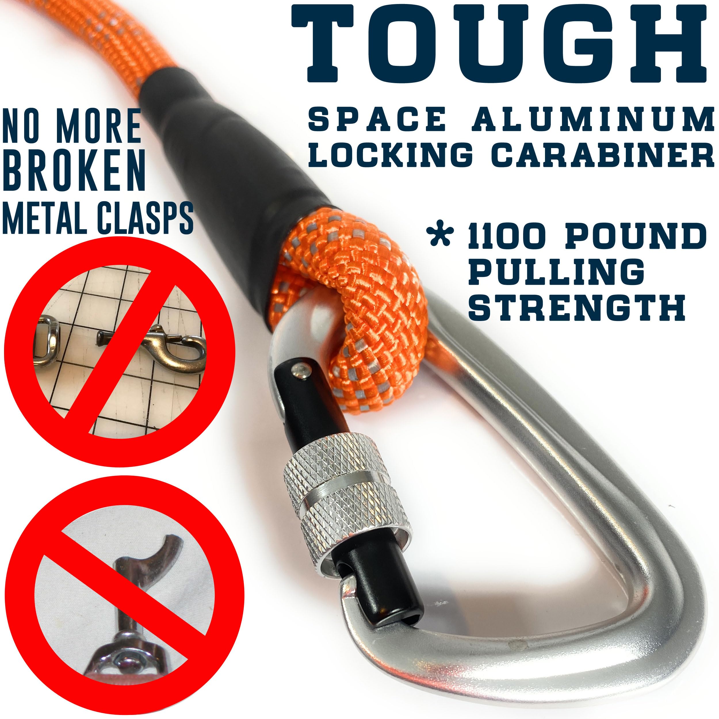 Enthusiast Gear heavy-duty rope leash texture closeup highlights durability.