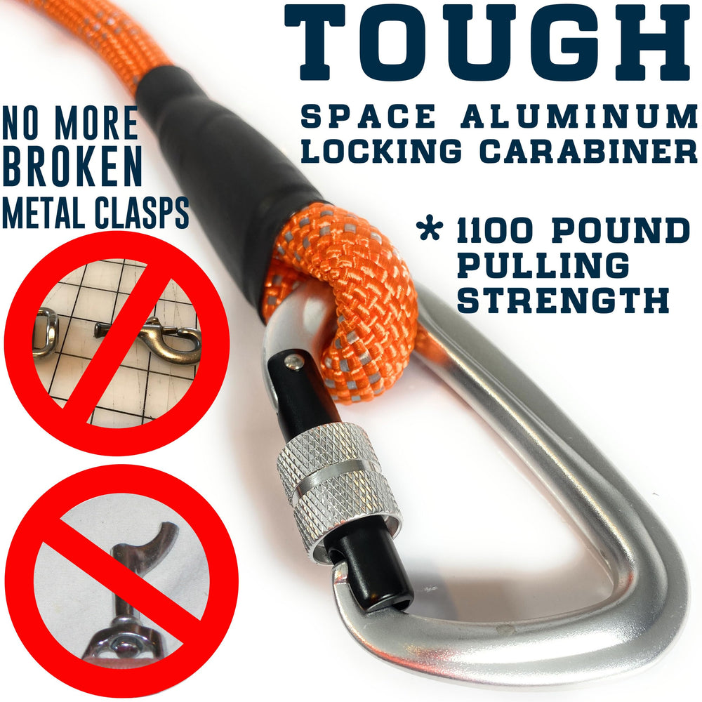 Enthusiast Gear heavy-duty rope leash texture closeup highlights durability.