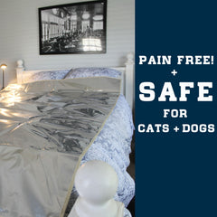 Enthusiast Gear Pet Repellent Mat on a chair with soft fabric side deters paws.