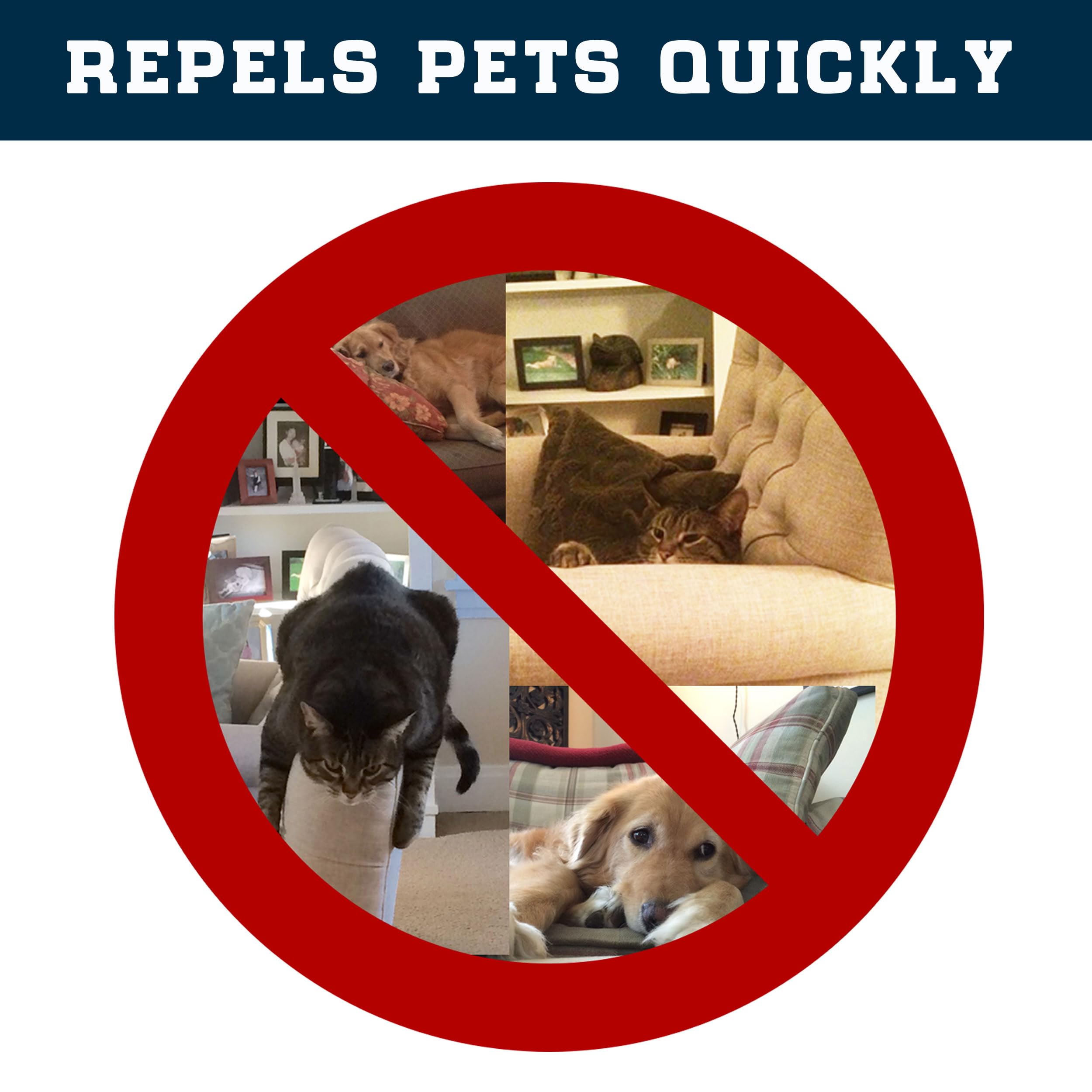 Enthusiast Gear Pet Repellent Mat in use on a living room couch.