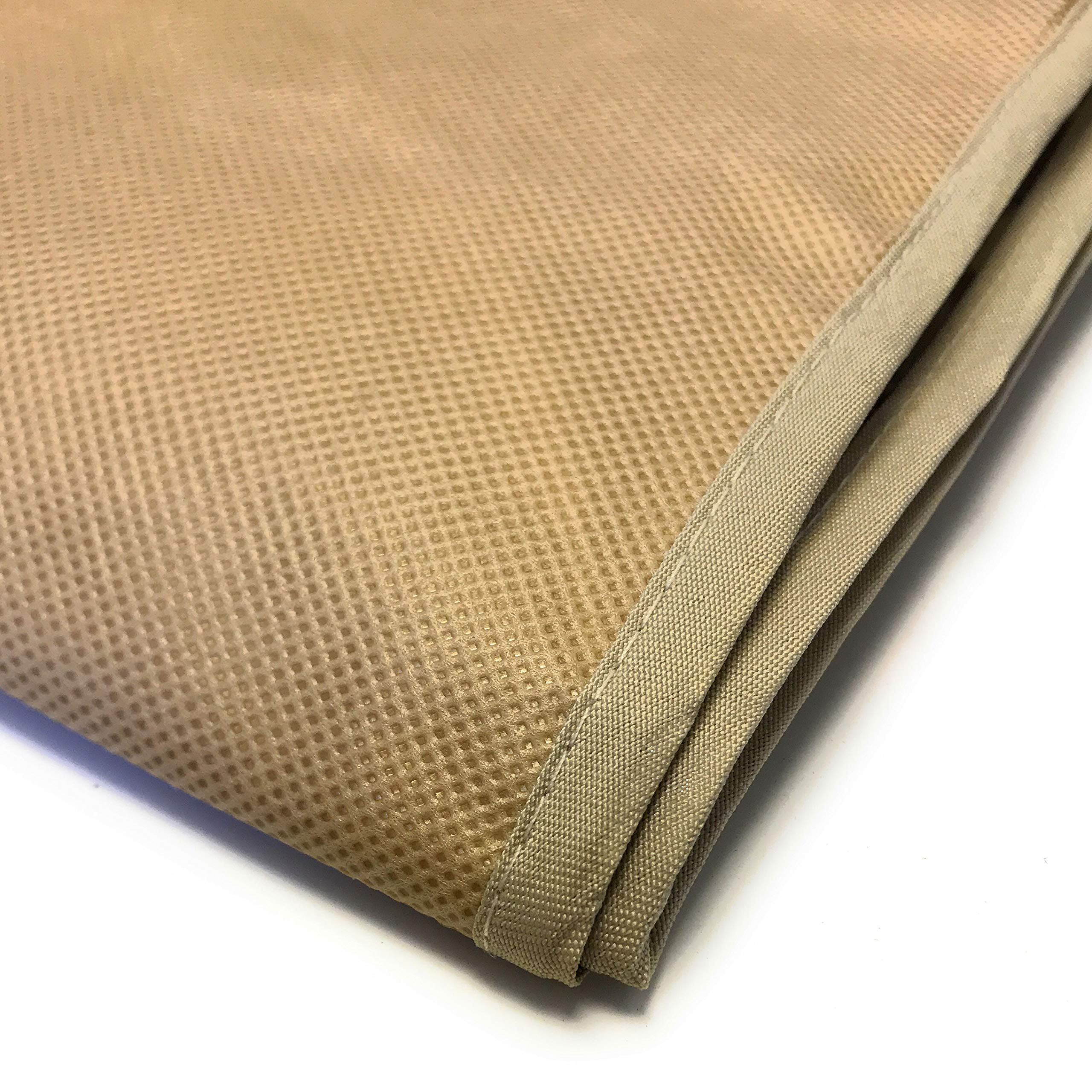 Enthusiast Gear Pet Repellent Mat 56 by 72 inches with tan fabric face.