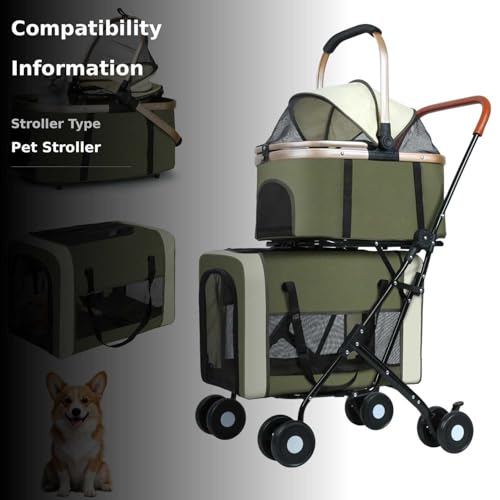 ENVTEK double-pet-stroller-lockable-wheels ensure stable stops during outings.