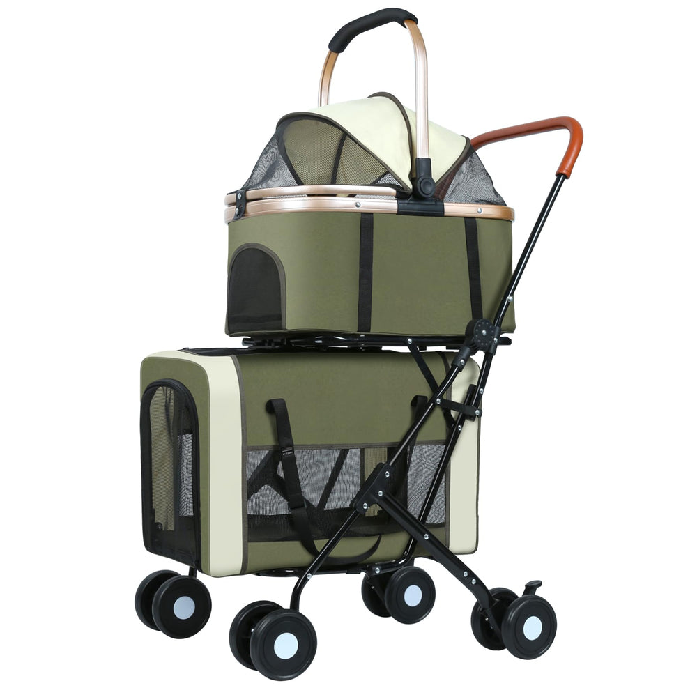 ENVTEK double-pet-stroller-quick-assembly sets up in minutes.
