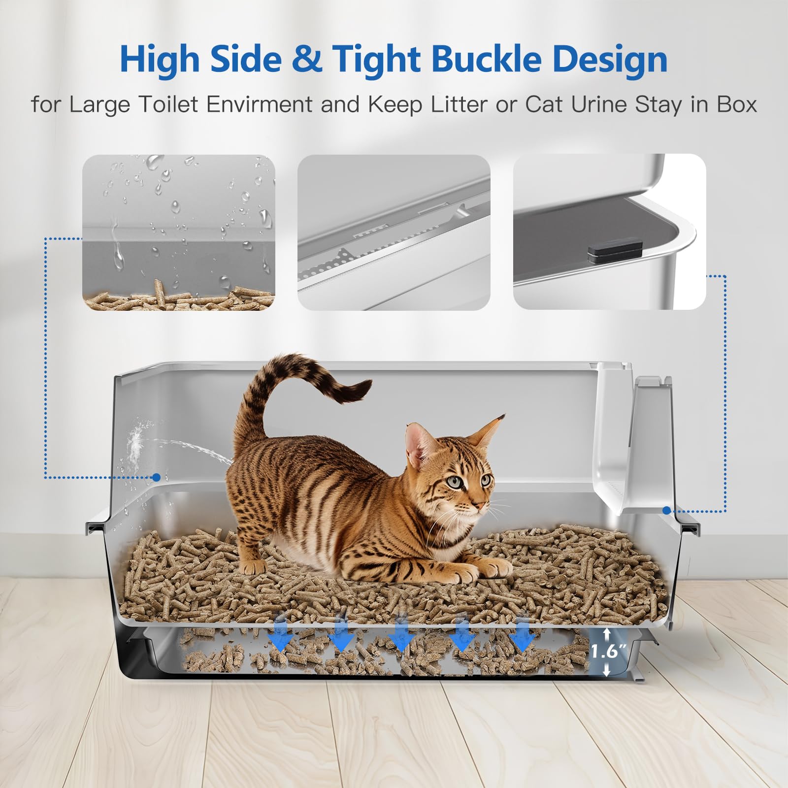 EODO tight buckle sealed design minimizes leaks during vigorous digging and squats.