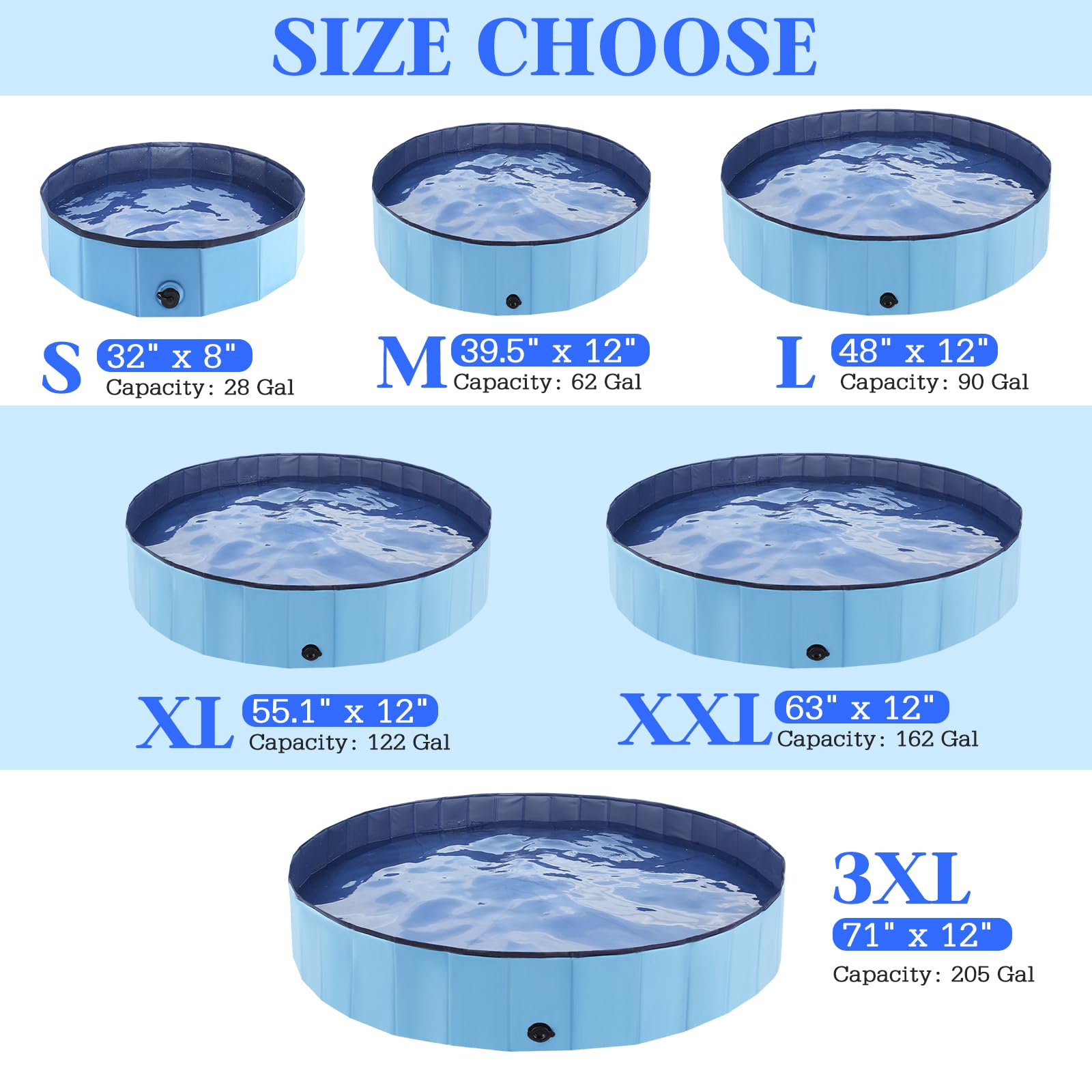 Eooqi foldable dog pool folded compactly for travel storage.