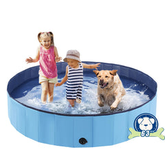 Eooqi foldable dog pool open for quick setup and cooling.