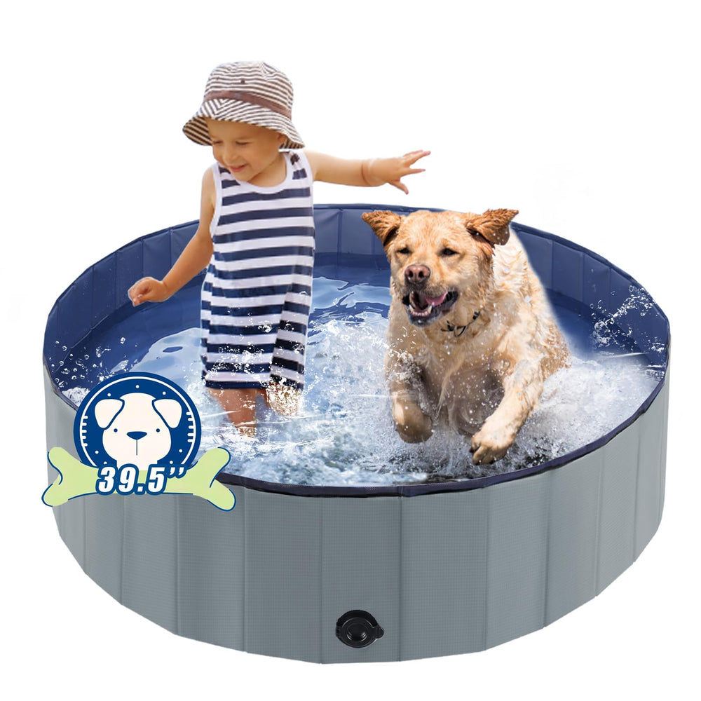 Eooqi Foldable Dog Pool unfolded for quick cooling and playtime.