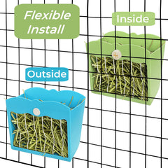 Eorbow ABS plastic hay rack highlighting gnaw resistant surface and safe edges