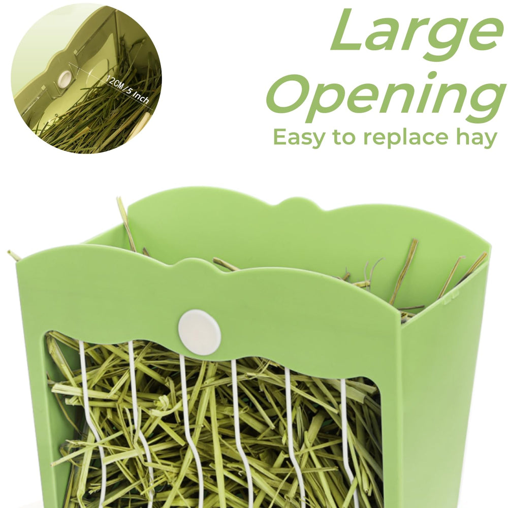 Eorbow adjustable knob on hay feeder illustrating versatile mounting options