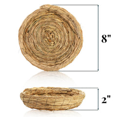 Eorbow handmade flat-base nest closeup showcases natural straw texture for safe nesting.