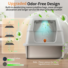 Eosarcu XL litter box dimensions 24x16x16 providing roomy space