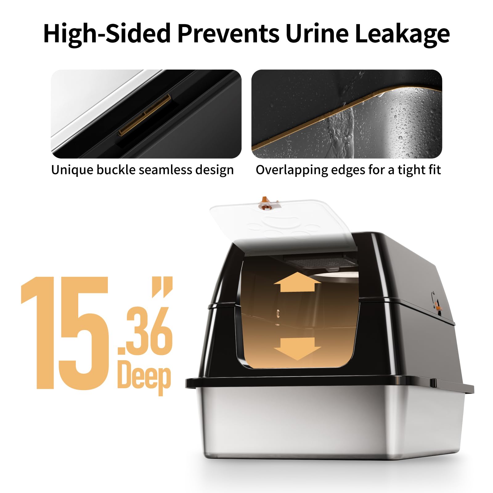Eosarcu XL high-side design helps prevent urine leaks